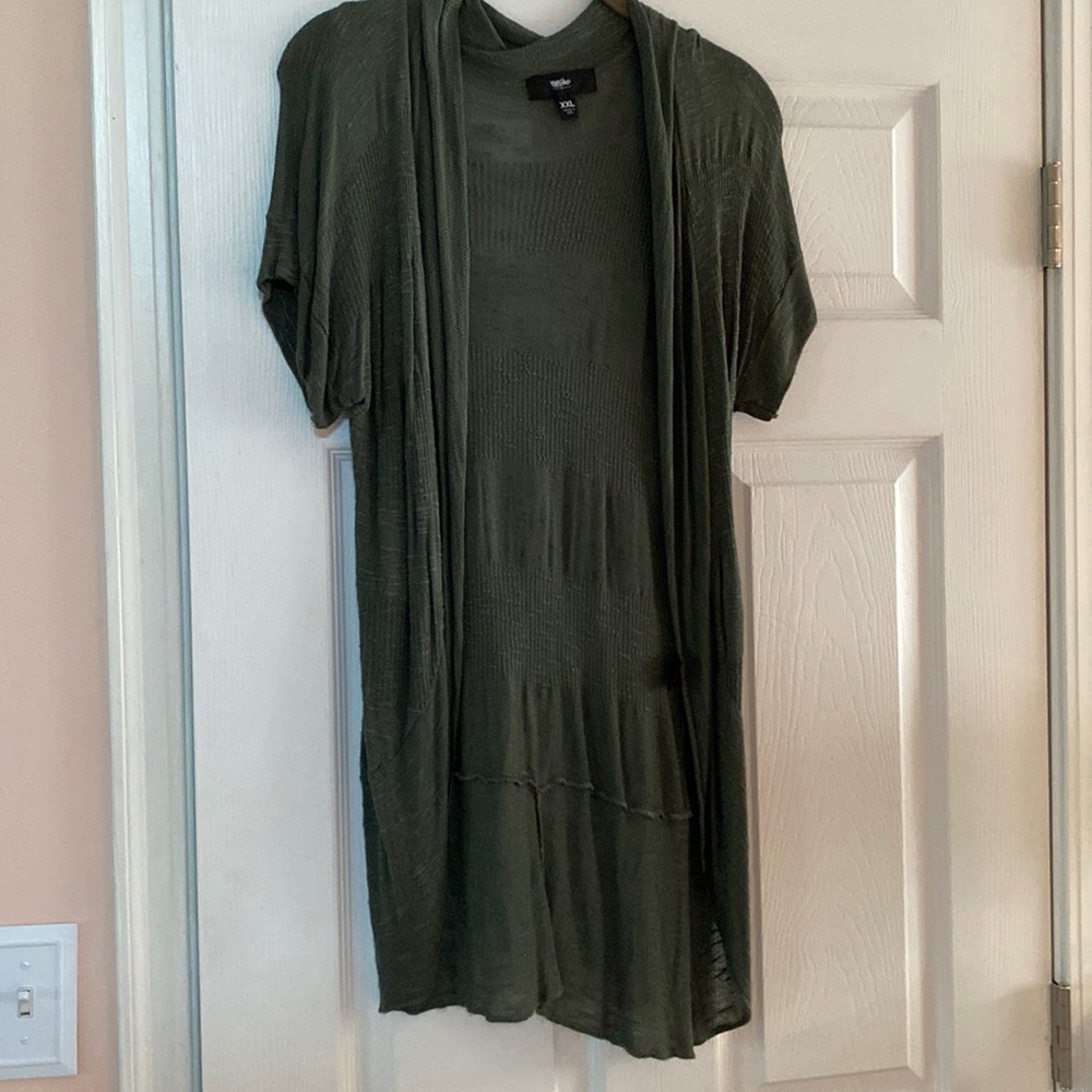 👚 Mossimo wrap sweater olive green xxl